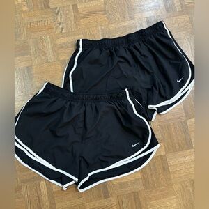 Nike dry fit shorts (w/ inner lining) - black and white